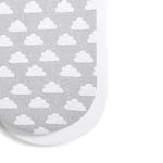 Lot de 2 draps-Housses pour Panier Moïse/Poussette 75 x 35cm - Design Nuage Neuf - Coton Jersey léger, Respirant et Luxueux, conçu pour s'adapter aux poussettes et paniers Moïse