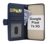 Zipper Standcase Wallet Google Pixel 7a 5G (Marinblå)