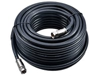 MAST DIGITAL YCAB02F Smedz 15 m RG6 Satellite TV Coax Cable Extension Kit with Fitted Compression F Connectors for Sky HD, Freesat & Virgin - Black