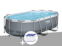 Kit piscine tubulaire Bestway Power Steel ovale 4,57 x 2,50 x 1,00 m + 6 cartouches de filtration