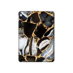 Innovedesire Gold Marble Graphic Print Tablet Etui Coque Housse pour iPad Air 2, iPad 9.7 (2017,2018), iPad 6, iPad 5