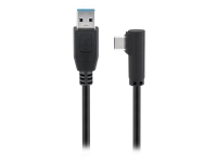 MicroConnect - USB-kabel - USB typ A (hane) rak till USB-C (hane) vinklad - USB 3.2 Gen 1 - 1.5 m - svart