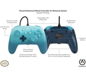 PowerA Officially Licensed Nintendo Switch Wired Controller Aquatic Fantasy New