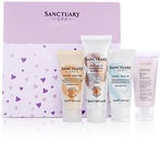 Sanctuary Spa Baby Shower Gift Set, New Mum Pamper Bag with Wet Skin Moisturiser, Heel Balm, Hand Cream and Face Wash