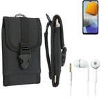 For Samsung Galaxy M23 + EARPHONES Belt bag outdoor pouch Holster case protectio