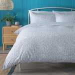 Habitat Brush Strokes Print Bedding Set - King size Blue And White