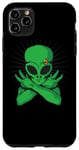 Coque pour iPhone 11 Pro Max Green Gangster Alien Gang Membre Clignotant Signes