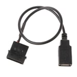 PC Internal 5V 2-Pin IDE Molex To USB 2.0 Type A Female Power Adapter 30cm Cable