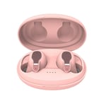 Fashion Bluetooth Earphone, Macaron Wireless Bluetooth Earphones Touch Handsfree Stereo Wireless Earbuds Headphone with Microphone Phone Headset, for Gym/Phone (Color : Pink)