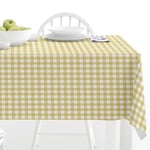 Comart, Nappe carrée 100% Polyester, Anti-Taches, pour Table, Cuisine, Beige, rectangulaire 132 x 228 cm