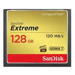 SanDisk 128GB Extreme CompactFlash (CF) minneskort