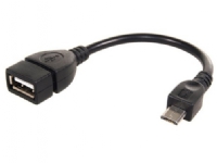 Maclean MCTV-696 - USB-kabel - USB (hona) till mikro-USB typ B (hane) - USB 2.0 OTG - 15 cm - svart