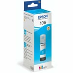 Genuine Epson 106 Cyan Ink Bottle for EcoTank ET-7750 ET-7700 (T00R2)-INDATE