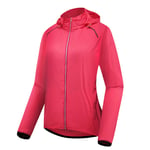 Cycling Jacket Waterproof Coat Womens Windproof Outdoor Windbreaker Hooded Breathable Cycling Jersey with Pockets for Cycling Running Walking,Pink,XL