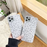 Luxury Elegant Gray Leopard Print Phone Case For iphone 11 Pro Max Back Cover Fashion Silicone Matte Cases (For iphone11ProMax)