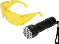 Vorel Flashlight UV 21 LED 3 x 1.5V + glasses (82756)