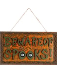 Beware of Spooks! - Skilt med Lyd Lys og Bevegelse 27x47 cm