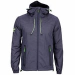 Superdry Men's Hooded New Dual Zip Cagoule Jacket Indigo Marl Size: Small