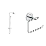 GROHE 27296001 | Euphoria 180 | Thermostat Shower System & 40457001 | BAU Cosmopolitan Toilet Roll Holder