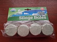 Kids Globe Silage Bales x4 round bales hay 1:32 scale Wrapped bales toy Farm