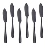 Stainless Steel Butter Knives, Buyer Star Black Cheese Spreaders 6 Pieces, Serving for Jam Cheese Butter Cream