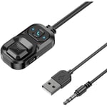 RéCepteur Bluetooth de Voiture AUX Car 3.5Mm Audio Bluetooth Adapter Transmitter Bluetooth 5.1 Audio Adapter