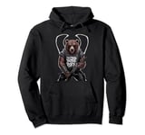 The Final Boss Vintage Rock Music Funny Grizzly Bear Meme Pullover Hoodie