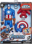 Marvel Avengers Titan Hero Series Blast Gear Launcher Captain America Load Up