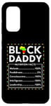 Coque pour Galaxy S20 Black Daddy Nutrition Facts Juneteenth King Dad Fête des pères