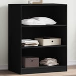 Garderob svart 77x48x102 cm konstruerat trä