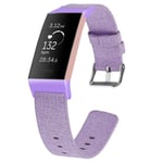 INF Fitbit Charge 3/4 Armband Canvas Lila - L
