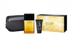 Azzaro Pour Homme 50ml EDT Spray & Shampoo 50ml + Wash Bag Gift Set for Men