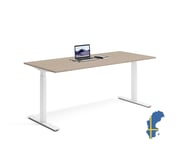 Wulff Höj och sänkbart skrivbord 180x80cm Färg på stativ: Silvergrå - bordsskiva: Svart Matt