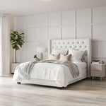 https://furniture123.co.uk/Images/MAE001_3_Supersize.jpg?versionid=8 Off-White Fabric Double Ottoman Bed with Winged Headboard - Maeva
