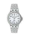 Certus : Mens White Watch - Silver Stainless Steel - One Size