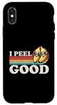 Coque pour iPhone X/XS Jeu de mots à la banane « I Peel Good » Funny Banana