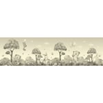 Sanders&sanders - Frise de papier peint adhésive forêt avec des animaux de la forêt - 9.7 x 500 cm de brun sépia