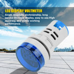 Round Led Signal Light Lamp Ac Digital Display Voltmeter Ind Blue