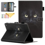 Uliking Case for All-New Fire HD 8 Plus/Fire HD 8 Kids 2020 Released - Stand Smart Protective Cover with Pencil Holder, with Auto Sleep Wake Feature, Cat Eyes