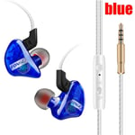 Transparent Headphones In-ear Earphone Running Earbuds Blue