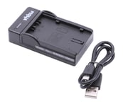 vhbw Chargeur USB de batterie compatible avec Panasonic NV-GX7, NV-EX1, NV-EX21, NV-EX3, NV-DS77 batterie appareil photo digital, DSLR, action cam
