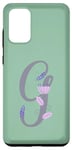 Galaxy S20+ Green Elegant Lavender Floral Letter G Monogram Case