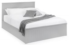 Maine White Lacquered Ottoman Storage Bed - Comes in Double and King Size Options