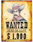 Wanted Dead or Alive Poster 51x37 cm - Wild West