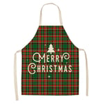 RONGJJ Chefs Cotton linen Home Kitchen Apron for Women Men, Christmas Pattern Design, Unisex Apron Perfect for Home BBQ Grill Baking Cooking Cleaning, G, 68x55CM