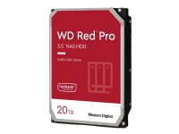 WD Red Pro NAS Hard Drive WD201KFGX - Hårddisk - 20 TB - inbyggd - 3.5 - SATA 6Gb/s - 7200 rpm - buffert: 512 MB