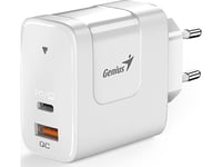 Genius Maitinimo Šaltinis / Nätverksadapter 65W, 2-Port, Usb-C, Usb-A, Pd-65Ac