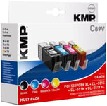KMP MULTIPACK C89V Cartouche d'encre - Pack de 4 - Canon Pixma PGI-550BK/CLI-551C/M/Y Multipack