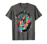 Piano Girl. Electronic Mini Keyboard T-Shirt