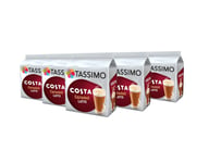 TASSIMO Costa Caramel LOR Latte Coffee Capsules Pods T-Discs 40 Drinks 5 Packs